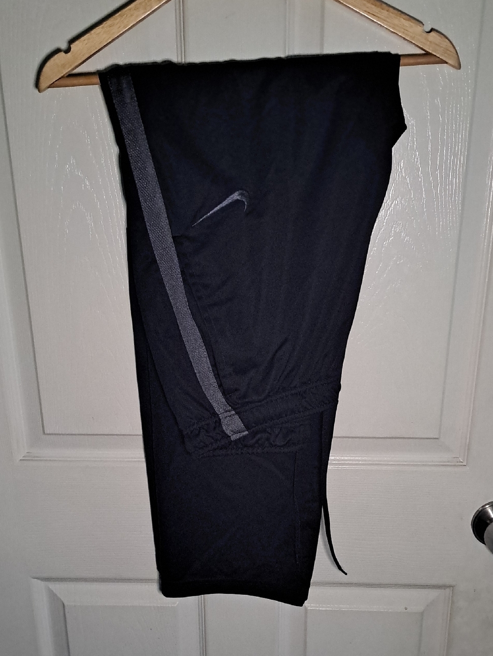 Nike Black Athletic Joggers with Reflective Stripe